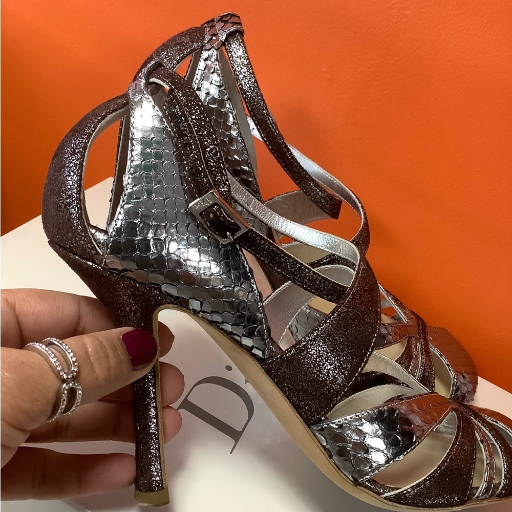 Dior Metallic Python Leather Sandals - image 8